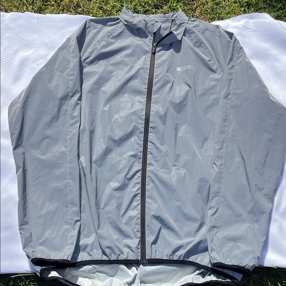 Men's Lightweight Gray Rain Jacket 360 reflective - Picture 3 of 6